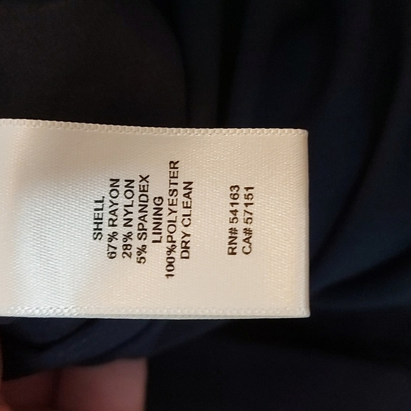 Eliza J V Neck Midi‎ Dress with Faux Front Pockets Zip Back Navy Size 2 - Picture 8 of 8